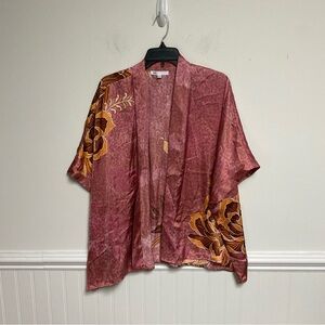 DR2 Women’s Pink Rose Open Front Duster Size S/M